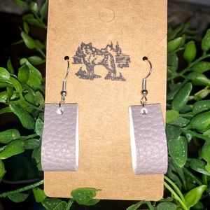 Faux leather earrings